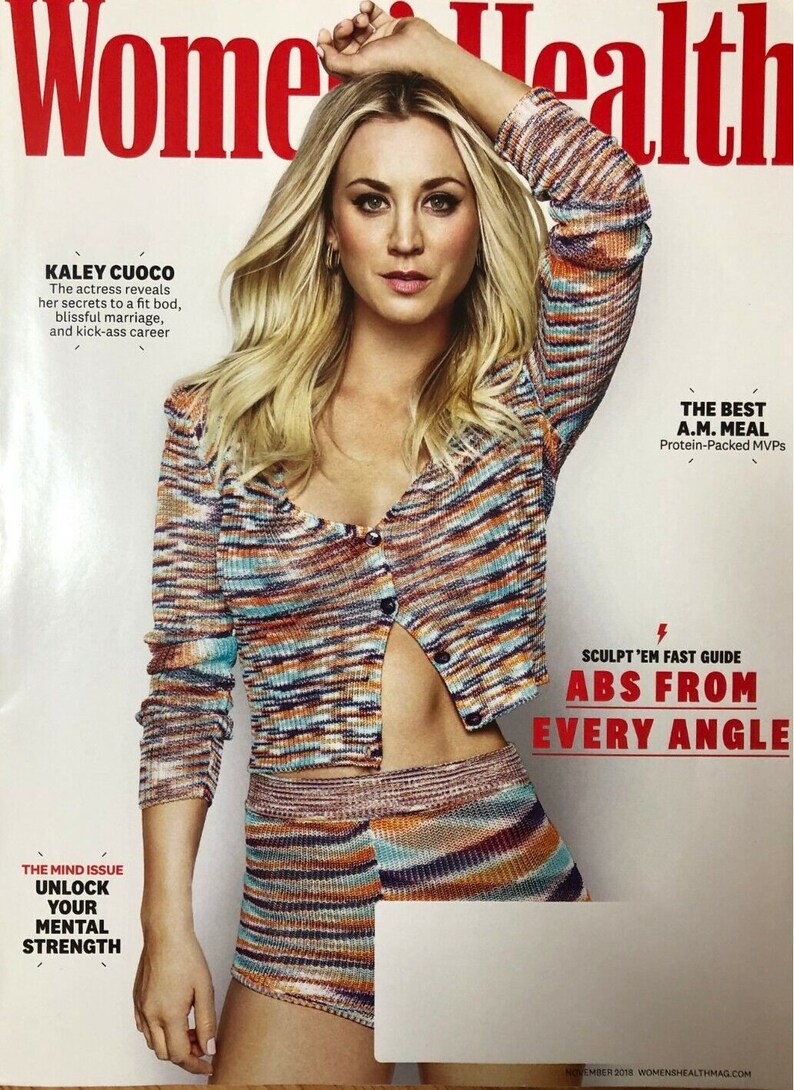 Women's Health Magazine Kaley Cuoco Nov 2018 Etsy