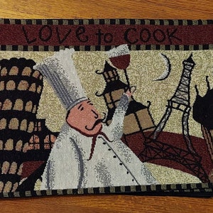 Chef Love To Cook Tapestry Fabric Placemats