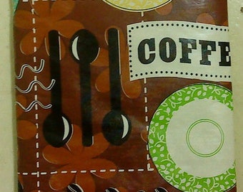 Coffee Bean Vinyl Tablecloth with Flannel Back