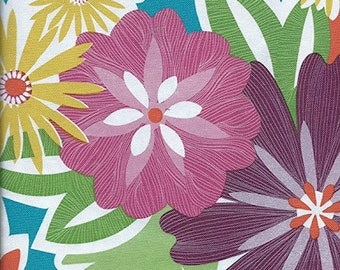 Flower Twist Vinyl Tablecloth with Flannel Back