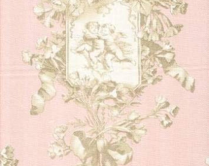 Angel Toile, Color Powder Pink, Braemore Fabric Drapery, Home Décor. Etsy
