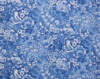 Toile Romantic Fabric, Home Decor Quilt or Craft Fabric