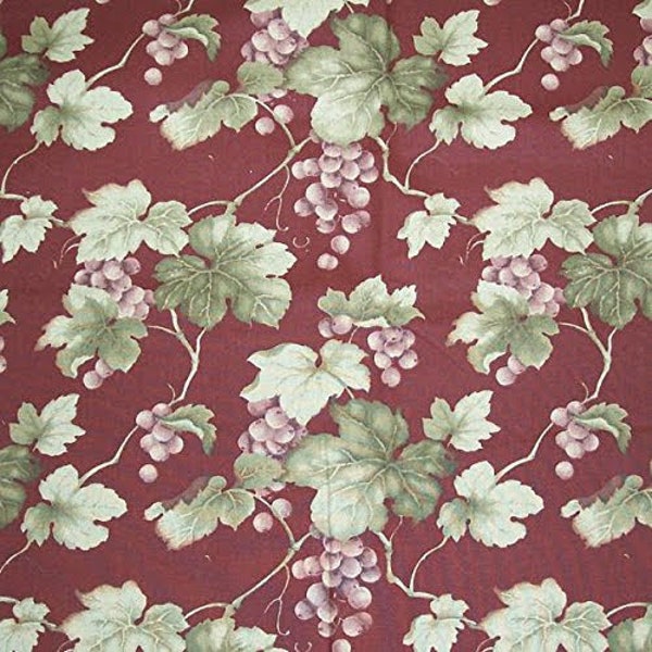 Nippon Vineyard (Merlot background) Raymond Waites Printed Decorative Fabric