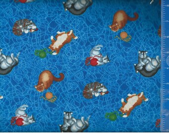 Cat Party, Quilt or Craft Fabric, Fabric