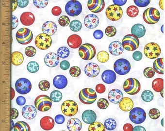 Colorful Ball Fabric, Home Decor Quilt or Craft