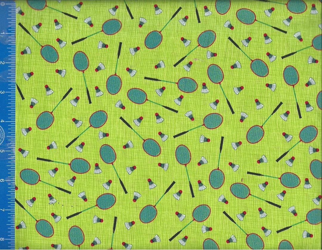 Badminton Racket and Birdie Fabric Quilting Crafting Home Decor - Etsy