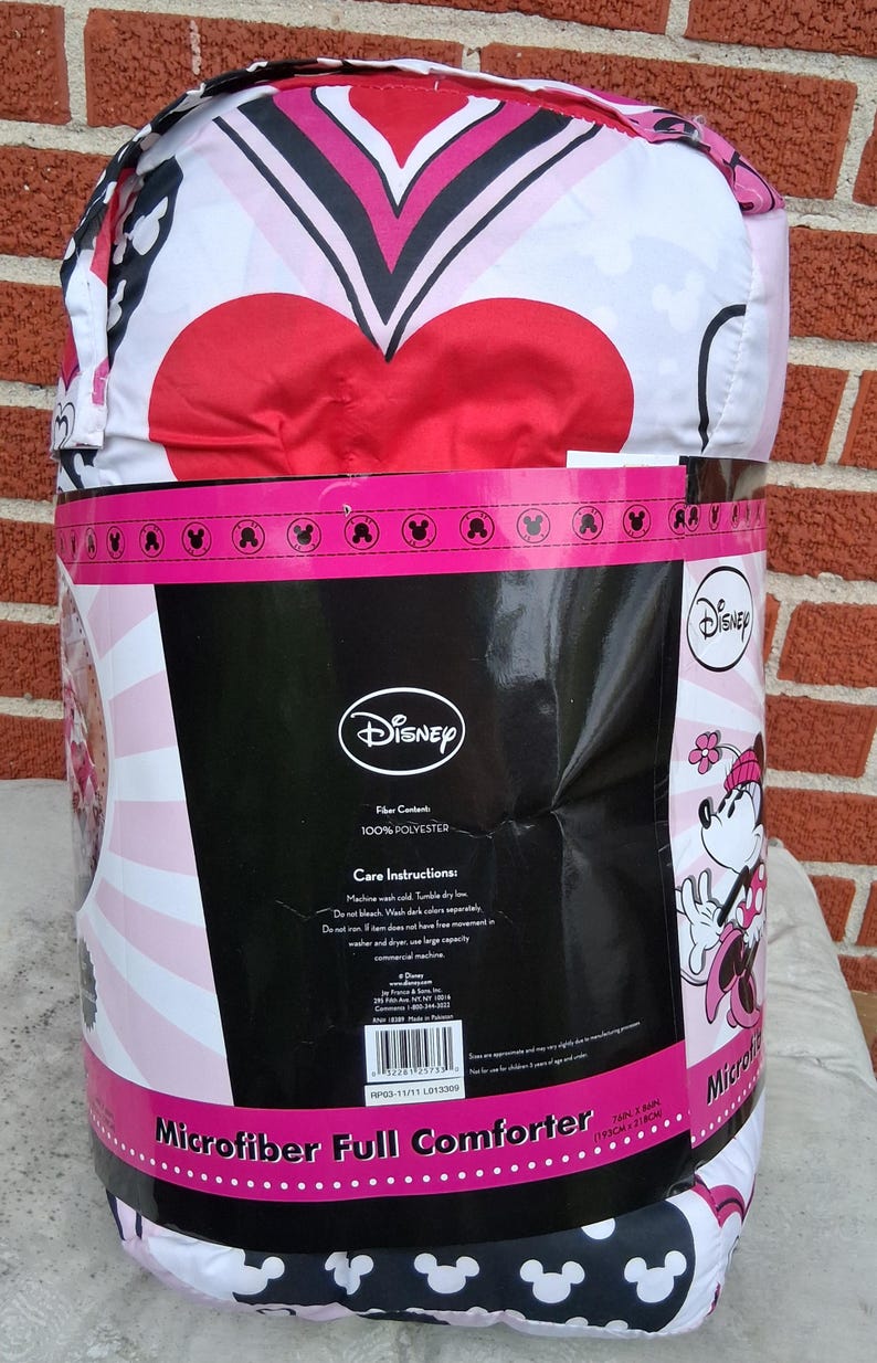 Vintage Disney Minnie Mouse Full Microfiber Comforter (#EB4TR-7330) image 4