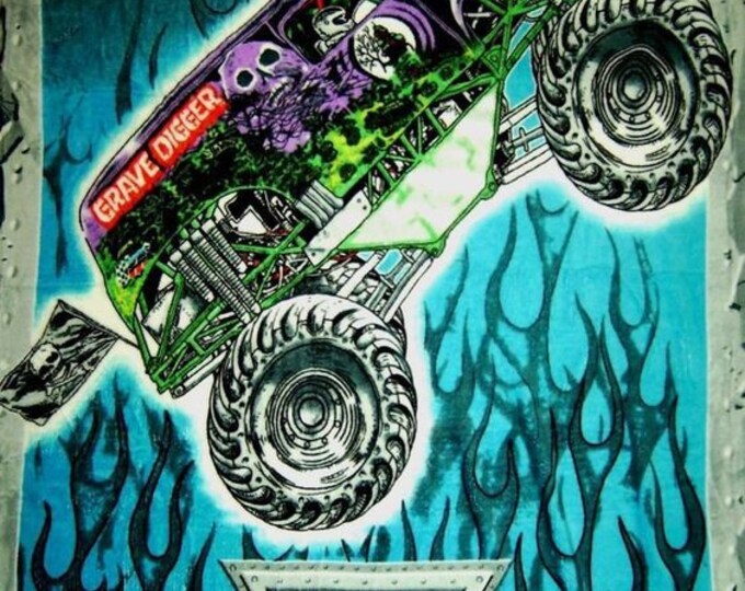 Monster Jam Grave Digger Truck Micro Raschel Throw Blanket Etsy