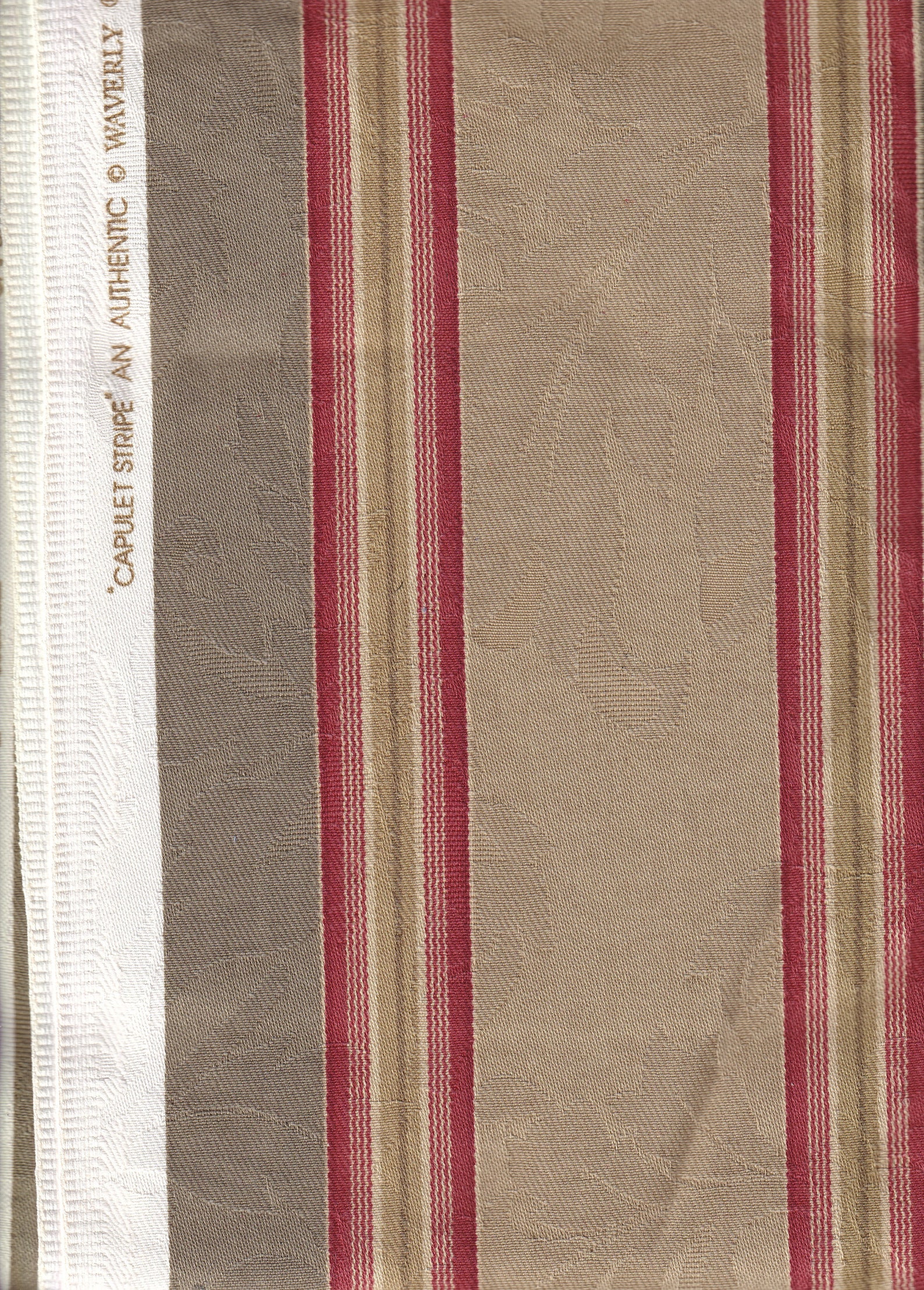 Capulet Stripe Color Jute, Damask Decorative Fabric - Etsy