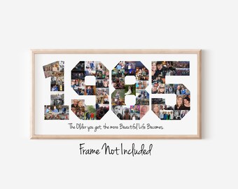 1985 Year Photo Collage - 40th Birthday Party Gift - Custom Made with Your Digital Pictures!