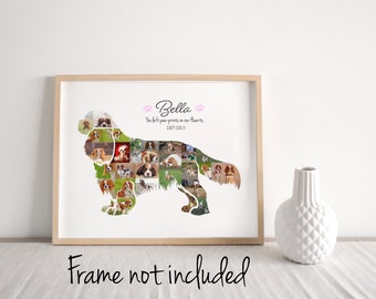 Cavalier King Charles Spaniel Photo Collage, Dog Mom Gift, Pet Memorial Gift, Personalized & Custom Made with your Digital Pictures!