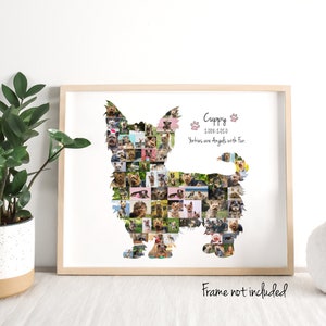 Yorkshire Terrier Photo Collage, Yorkie Dog Mom Gift, Pet Memorial Gift - Personalized and Custom Made with your Digital Pictures!
