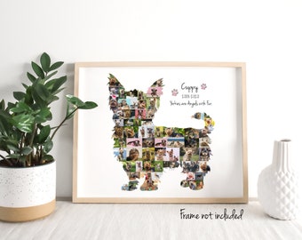 Yorkshire Terrier Photo Collage, Yorkie Dog Mom Gift, Dog Memorial, Custom Made with your Digital Pictures!