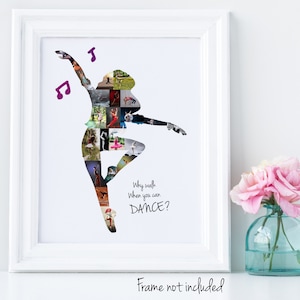 Personalized Dance Recital or Dance Teacher Gifts, Custom Dancer Photo Collage