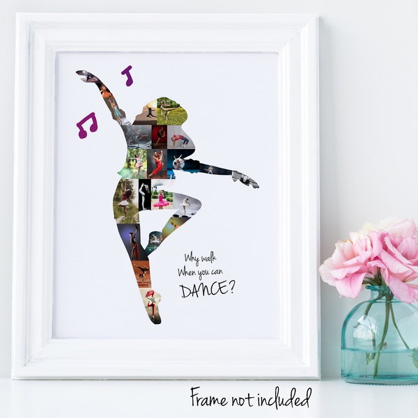 Personalized Dance Recital or Dance Teacher Gifts, Custom Dancer Photo Collage