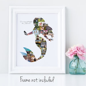 Mermaid Photo Collage - Gift for Her - Personalized and Custom Made with Your Digital Pictures!