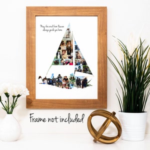 Sailboat Photo Collage, Fathers Day Gift For Him, Personalized & Custom Made from your Photographs!