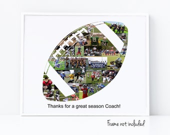 Colagem de fotos personalizada para treinador de futebol - Feita sob medida com suas fotos!