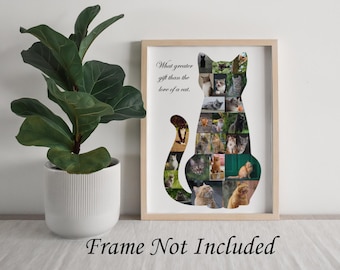 Personalized Cat Photo Collage - Custom Made with Your Digital Pictures!