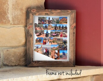 Personalized Arizona State Map Photo Collage,  Vacation Travel Souvenir Gift - Custom Made with your Digital Pictures!