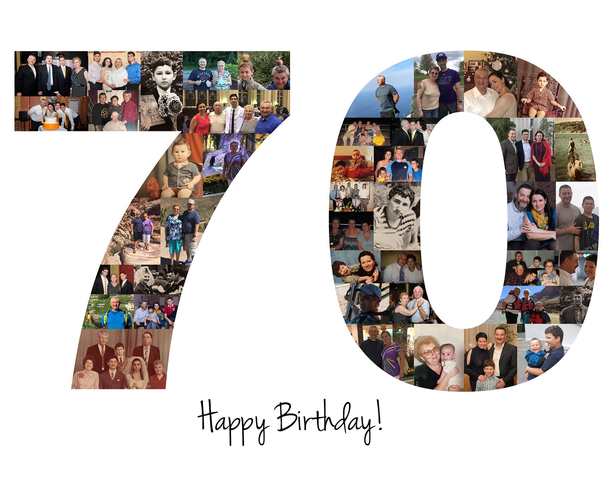 Personalized 70th Birthday Gift or Party Decoration Custom Etsy UK