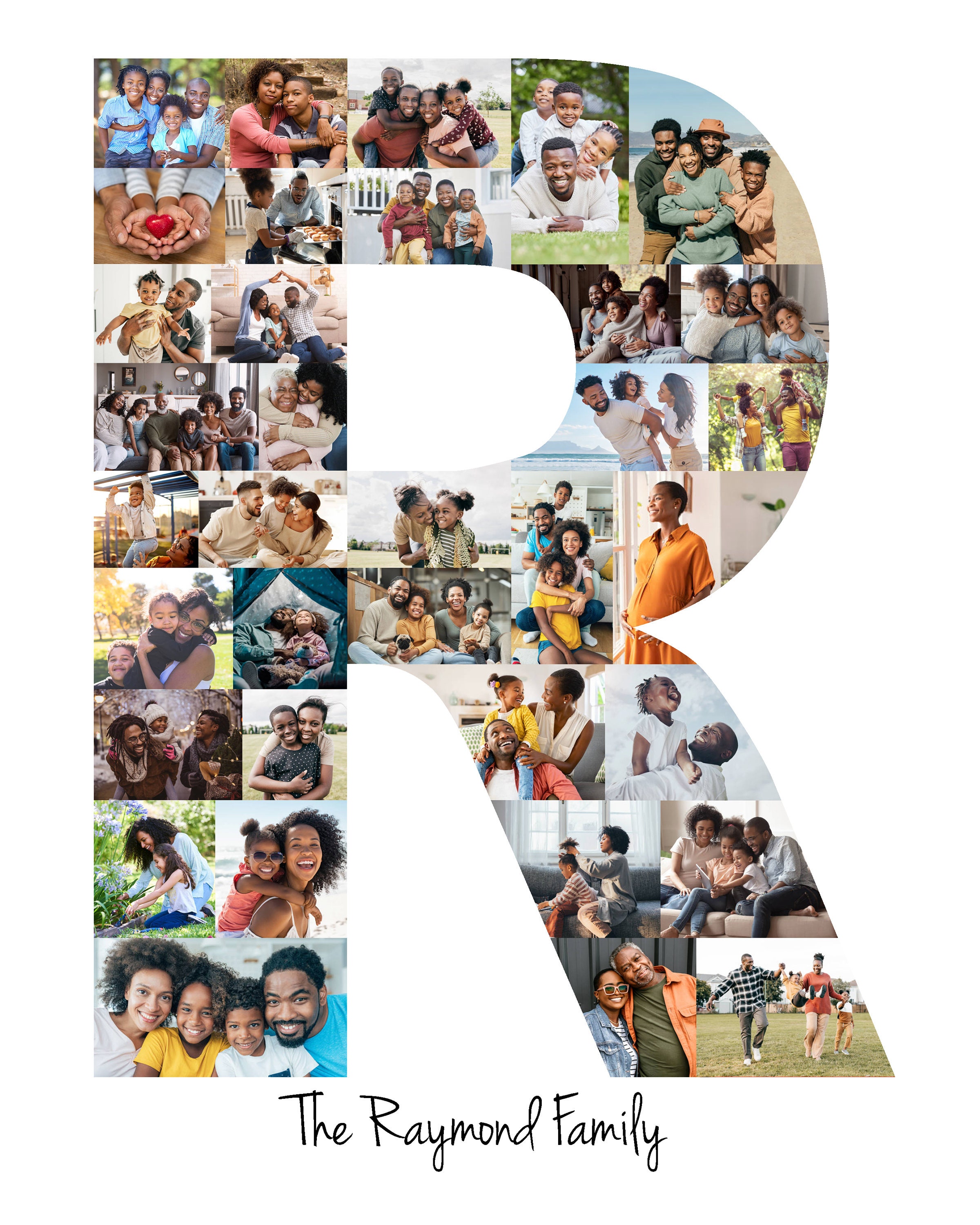 Letter R Photo Collage - Personalized Monogram Picture Collage ...