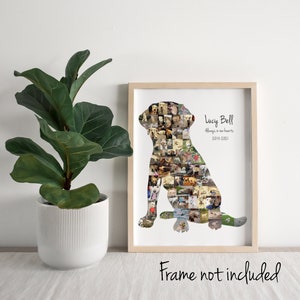 Labrador Retriever Photo Collage, Lab Dog Mom Gift, Pet Memorial Gift, Personalized & Custom Made with your Digital Pictures!
