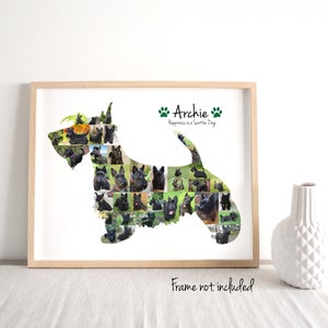 Scottish Terrier Photo Collage, Scottie Dog Lover Gift, Dog Mom, Personalized and  Custom Made with your Digital Pictures!