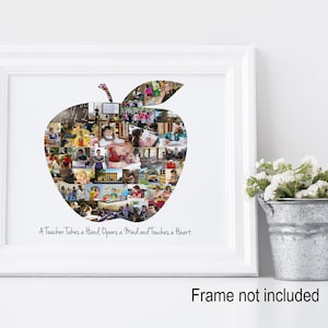 Personalized Teacher Appreciation Gift - Custom Made Apple Photo Collage