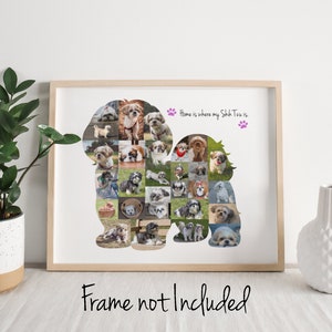 Shih Tzu Photo Collage, Dog Mom Gift, Personalized & Custom Made with your Digital Pictures!