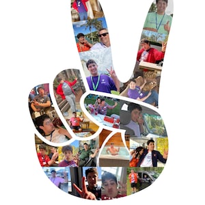 Peace Sign Hand Gesture Photo Collage, Peace Symbol - Custom Made With ...