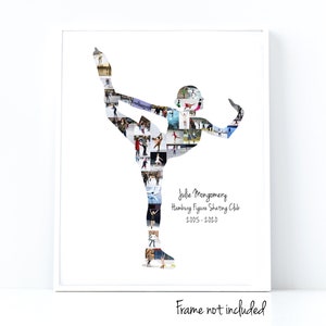 Personalized Figure Skating Gift, Ice Skating Photo Collage - Custom Made with Your Digital Pictures!