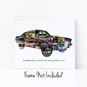 Classic Muscle Car Photo Collage - Gift for Him - Vintage Automobile -  Custom Made with Your Digital Pictures!
