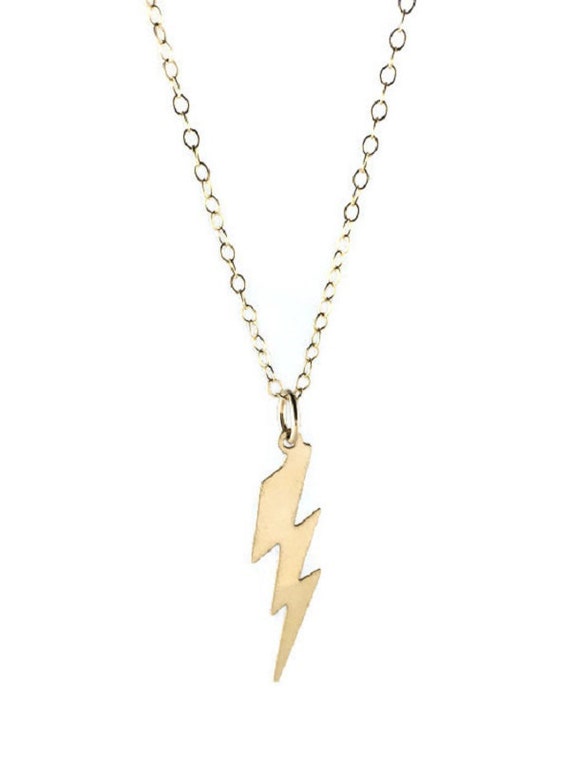 Lightning Bolt Necklace Gold Thunder - Lightning Bolt Pendant Gold Lightning Bolt Necklace Gold Thunder - Lightning Bolt Pendant Gold