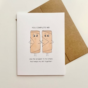 Greeting Card - Lumpia Love You Complete Me! | Blank Card, Lumpia, Filipino Food, Filipino,  Philippines, Adult Humor