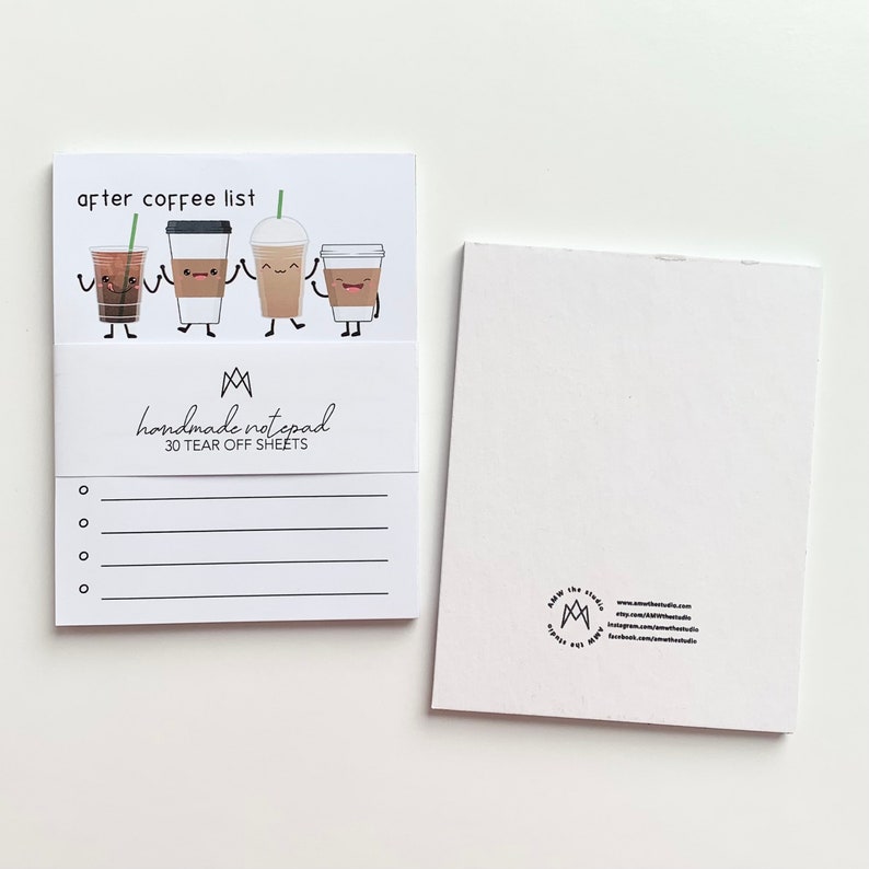 4.25x5.5 Notepad After Coffee List Coffee, Coffee Lover, Adult Humor, Memo Pad, To Do List, Stationery image 3
