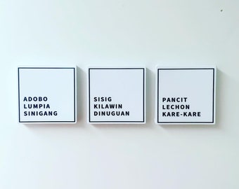 Filipino Food Sticker - Minimalist Pinoy Design, Waterproof