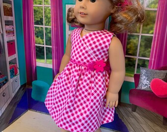 Hot Pink Plaid Sundress