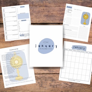Undated Catholic Planner- Monthly Weekly with Liturgical Calendar- monstrance, traditional catholic, Latin mass, novus ordo, school year
