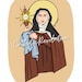 Digital St. Clare of Assisi Print- Catholic Kids Room, Catholic ...