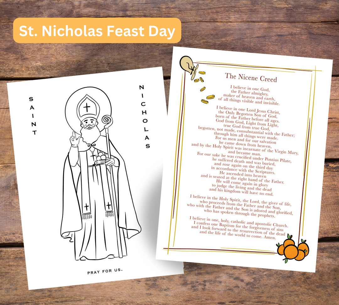 St. Nicholas Feast Day Activities Traditional Catholic, Liturgical