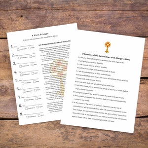 First Friday Devotion Tracker- Traditional Catholic, Liturgical Living, Latin Mass, Planner, Organization,