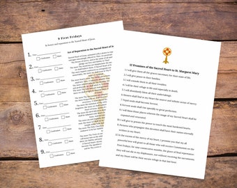 First Friday Devotion Tracker- Traditional Catholic, Liturgical Living, Latin Mass, Planner, Organization,