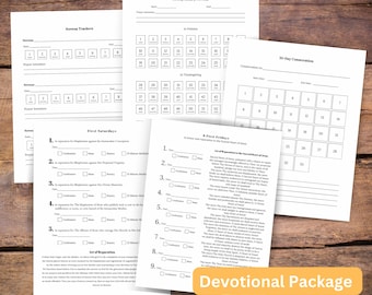 Catholic Devotion Trackers- First Friday, First Saturday, Novena, Traditional Catholic, Liturgical Living, Latin Mass, Planner, Organization