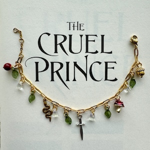 The Cruel Prince Inspired Charm Bracelet | Folk of the Air Bookish Fairy Fantasy Nature Book Jewelry