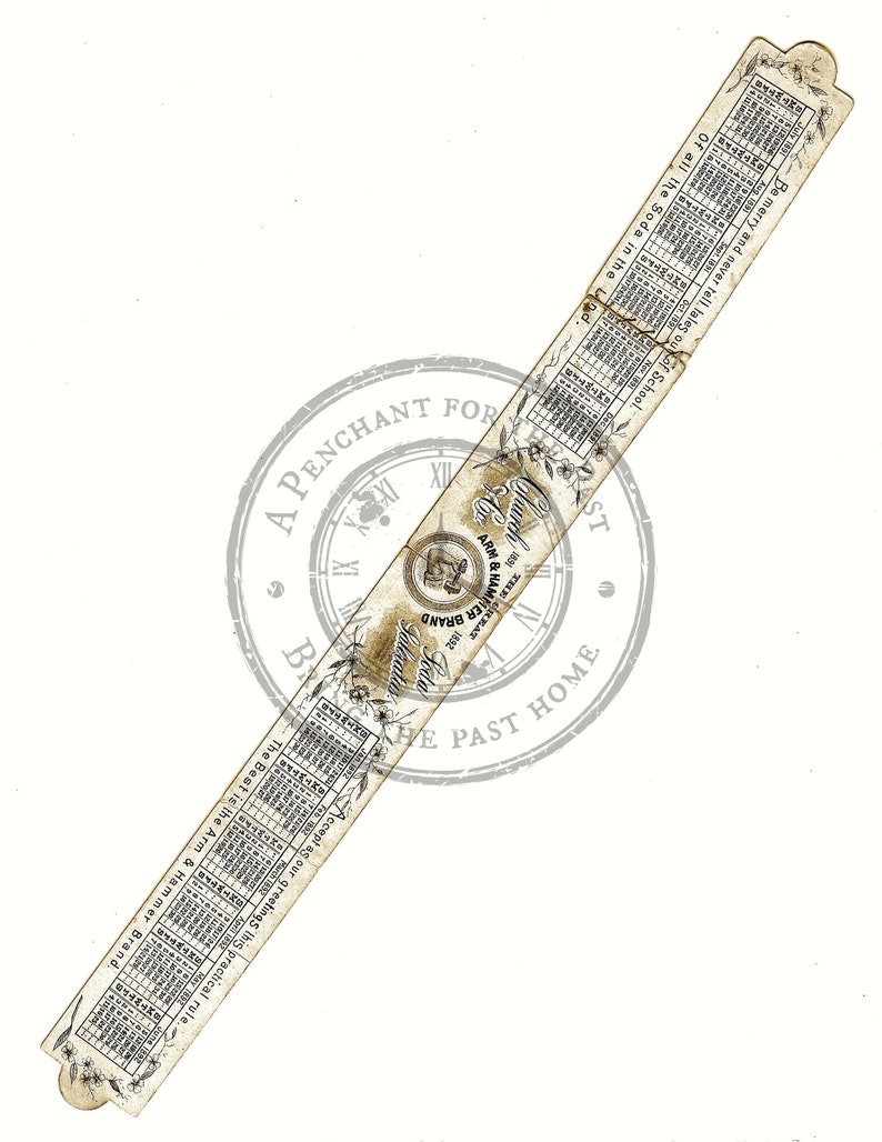 Antique Measuring Tape Junk Journal Ephemera Digital Download Printable image 3