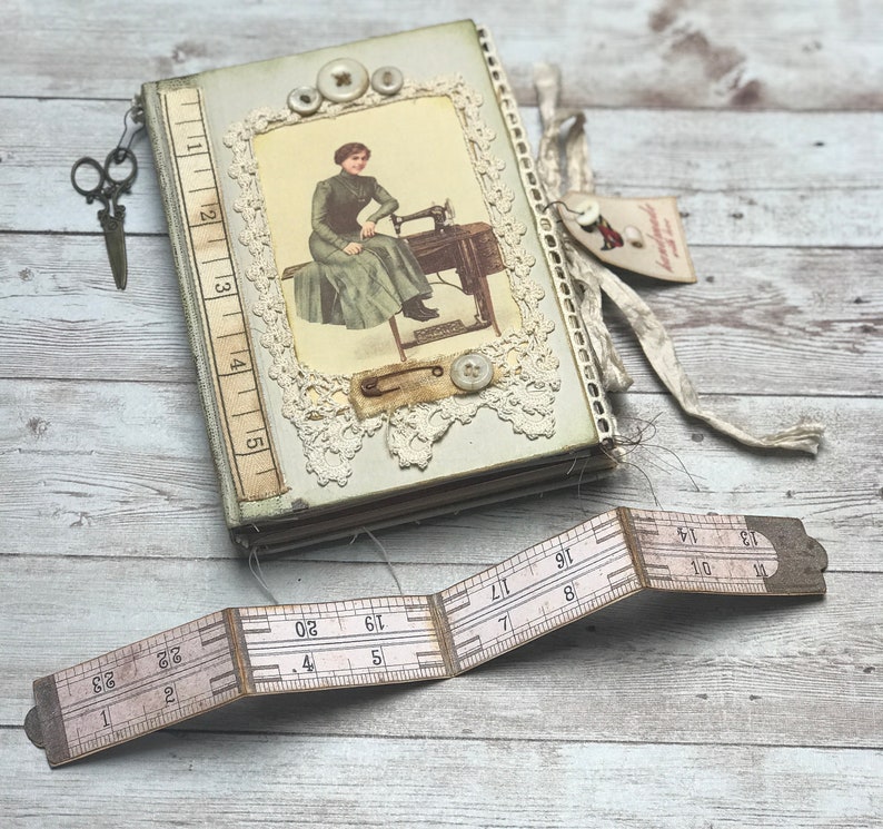 Antique Measuring Tape Junk Journal Ephemera Digital Download Printable image 1