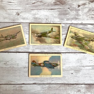 Vintage Royal Air Force Airplane Tobacco Cigarette Cards 1938 imagen 4