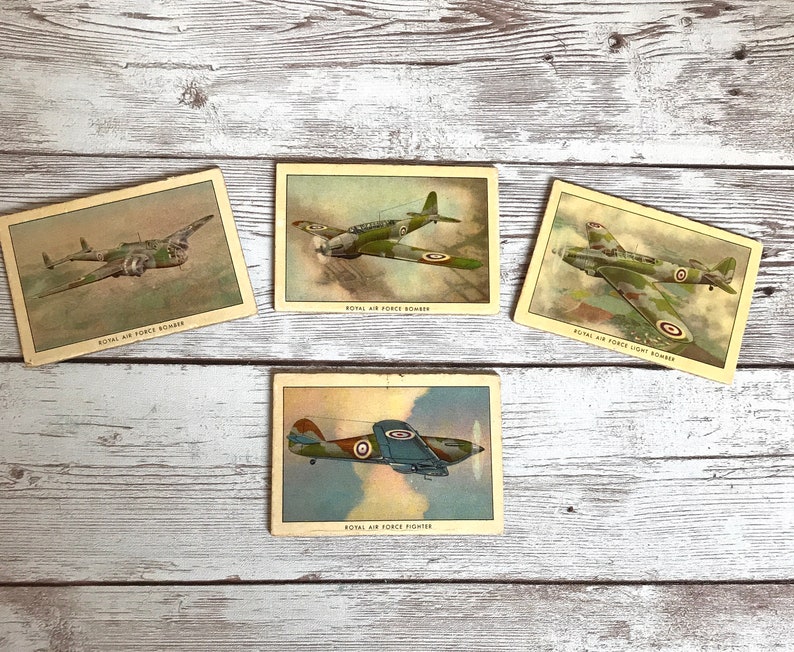 Vintage Royal Air Force Airplane Tobacco Cigarette Cards 1938 imagen 4