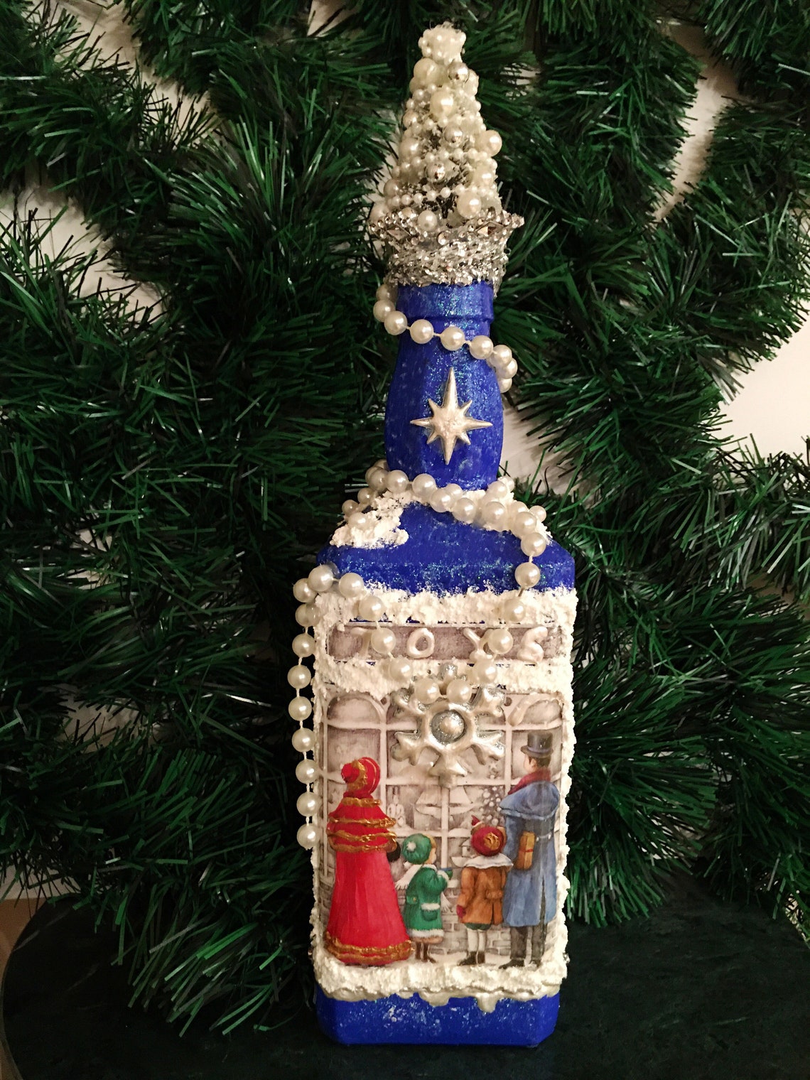 Decorative Christmas Tree Bottle Christmas Decoration - Etsy